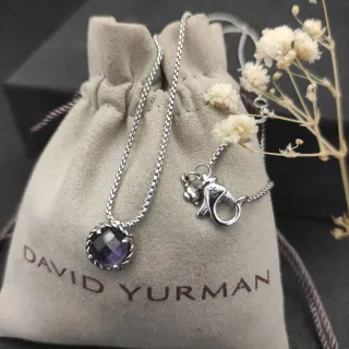 David Yurman Coleção de Cable Colar de Gemas Facetadas Roxas