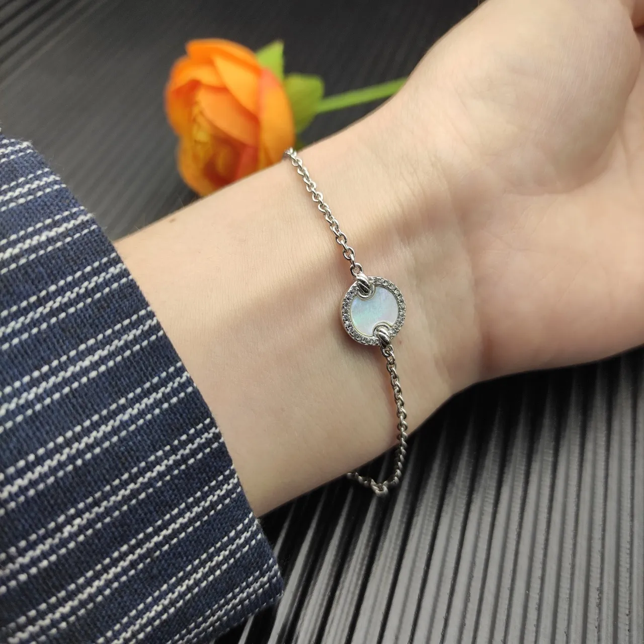 David Yurman Circular Disc Pavé Bezel Bracelet 2