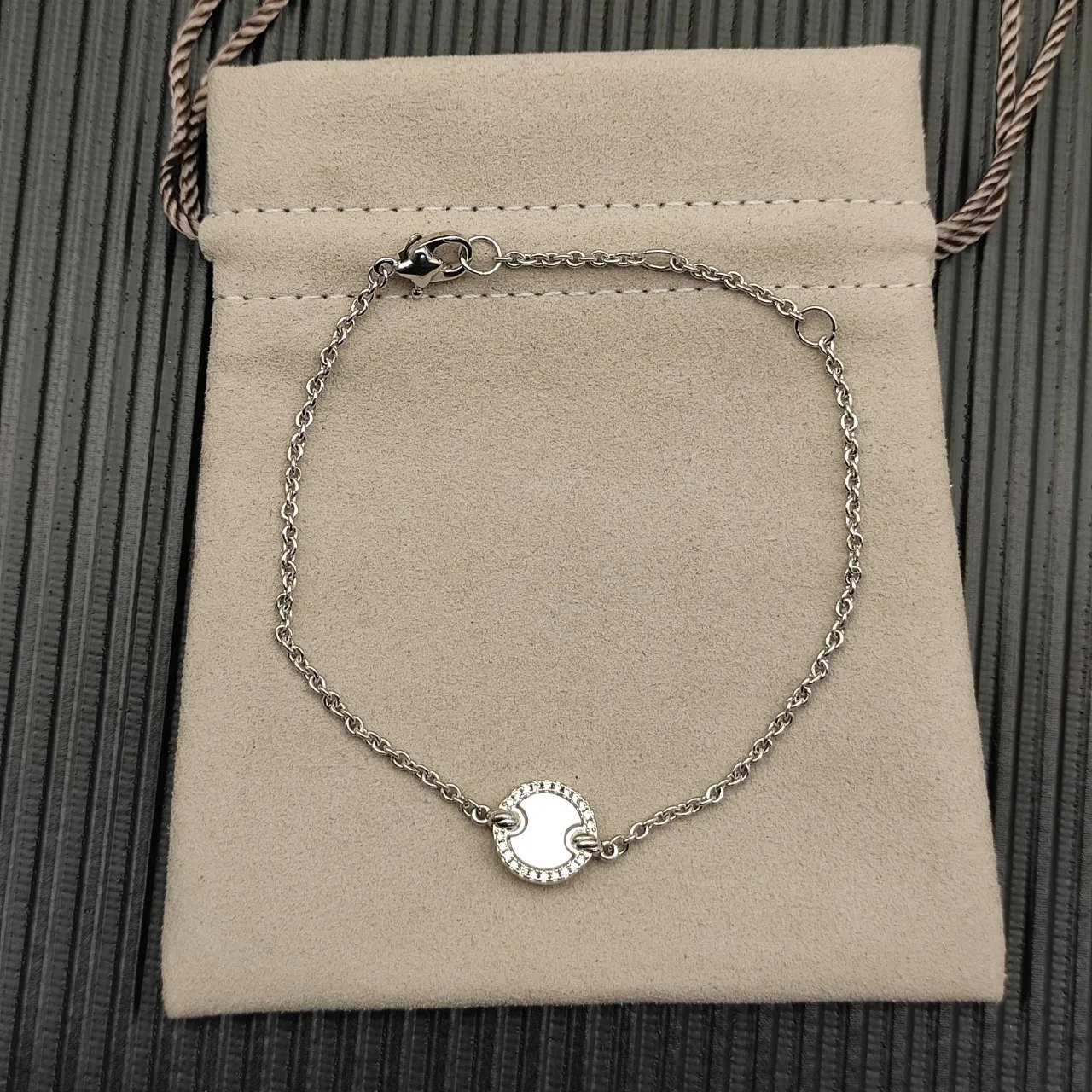 David Yurman Circular Disc Pavé Bezel Bracelet 4