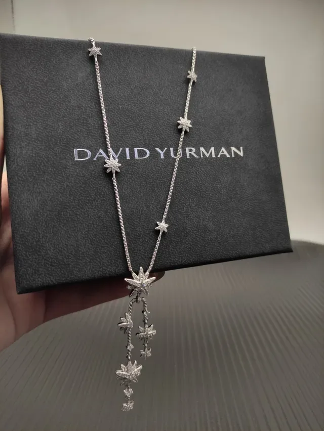 David Yurman Starburst Pavé Drop Necklace 8