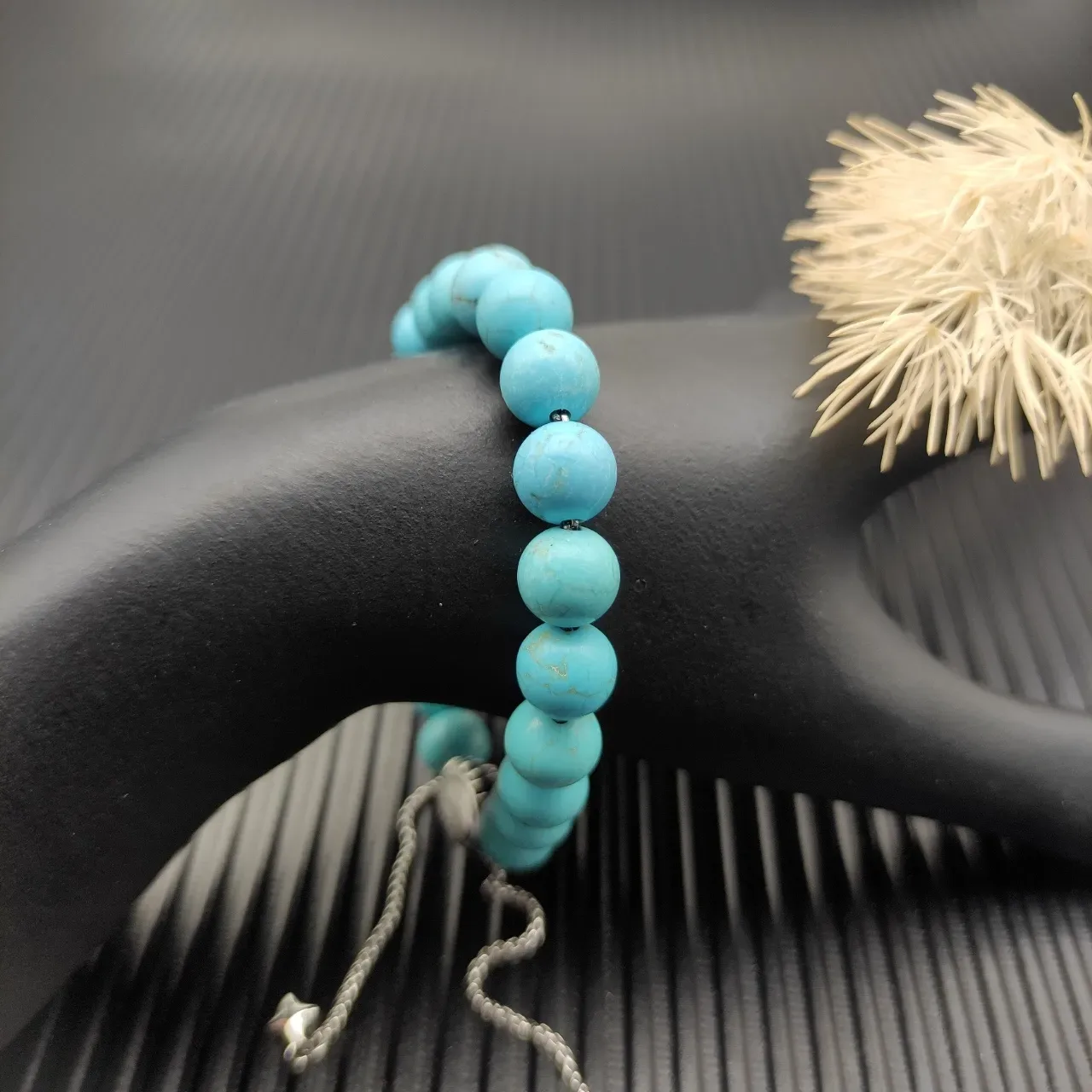 David Yurman Turquoise Bead Barrel Clasp Bracelet 8