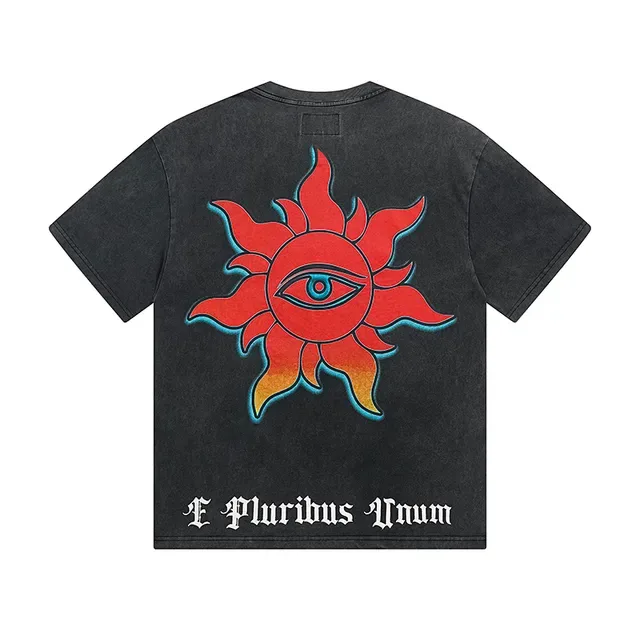 Distressed Black Graphic Print Oversized T-Shirt 3