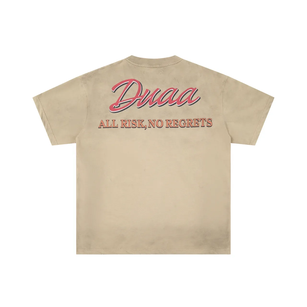 DUAA Graphic-Print Beige Oversized T-Shirt 3