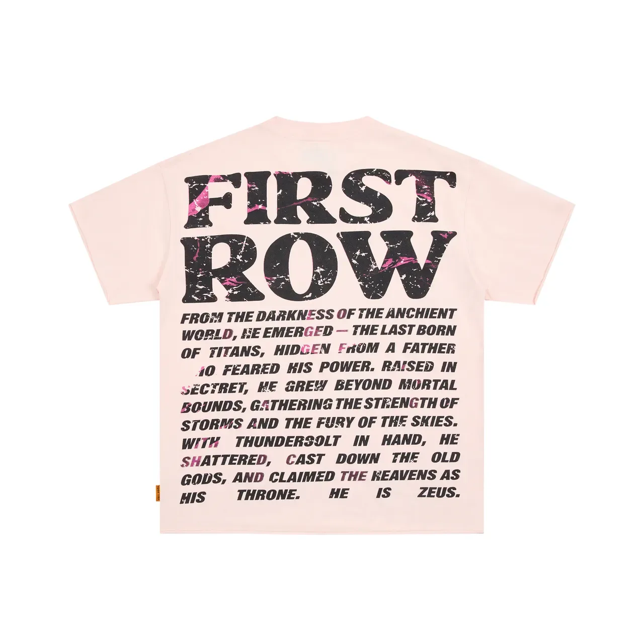 FIRST ROW Pink Purple Graphic-Print Oversized Fit T-Shirt 3