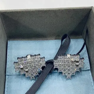 Geometric Stepped Crystal Cluster Clip-On Earrings