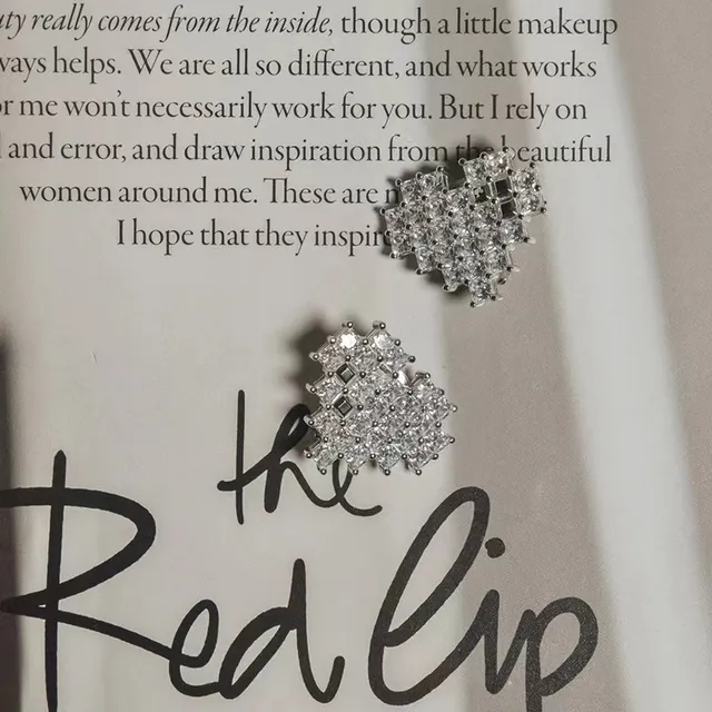 Geometric Stepped Crystal Cluster Clip-On Earrings 7