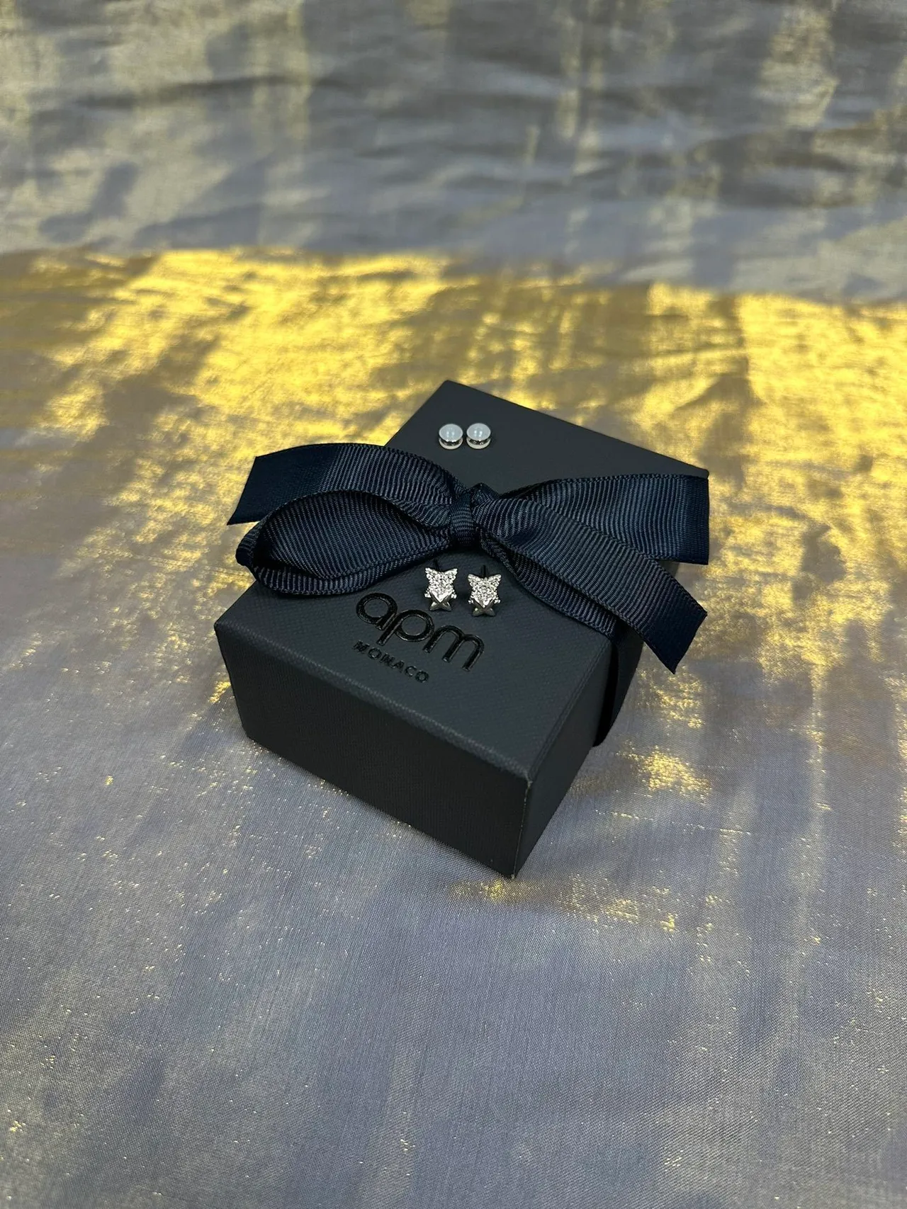 Geometric X-Shaped Pavé Stud Earrings 7