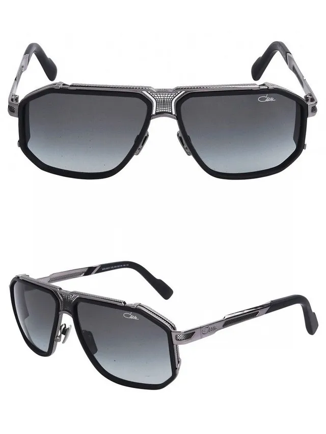 Gold Blue Oversized Shield-Frame Metal Eyewear 4