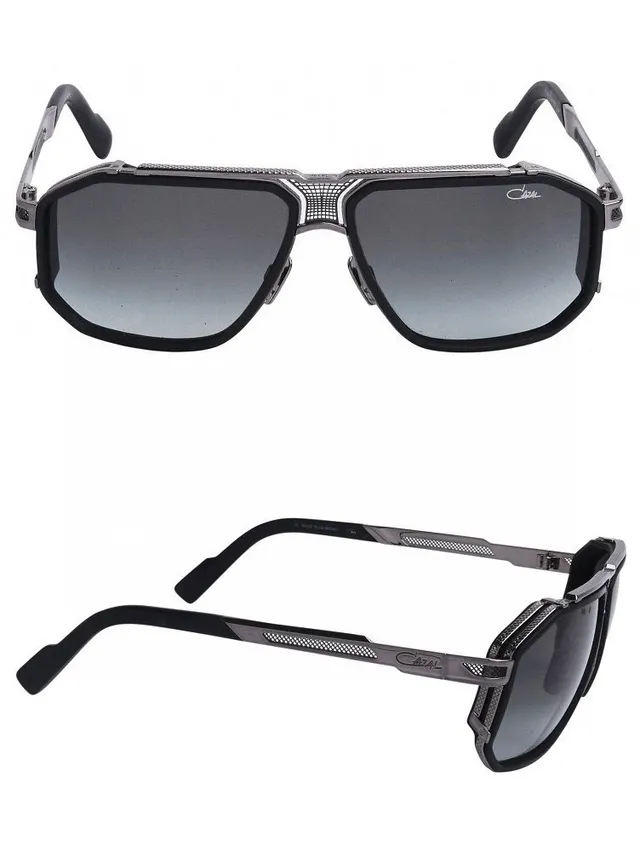 Gold Blue Oversized Shield-Frame Metal Eyewear 5