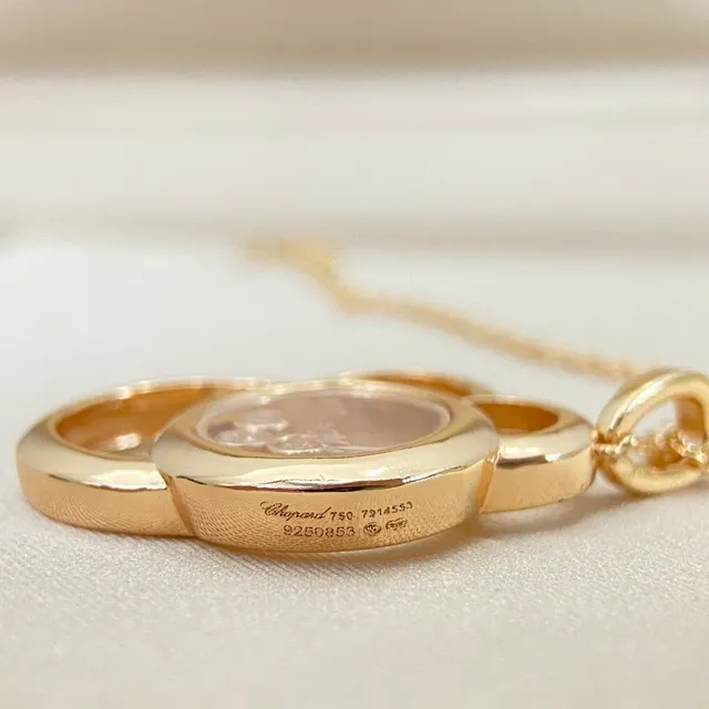 Gold Silver Interlocking Circular Pendant Floating Crystal Chamber Necklace 3