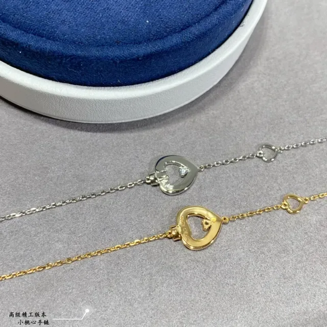 Gold Silver Open-Heart Pendant Crystal-Accented Necklace 2