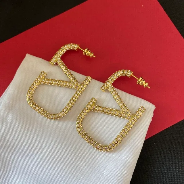 Gold-Tone Crystal-Encrusted Geometric Hoop Earrings 2