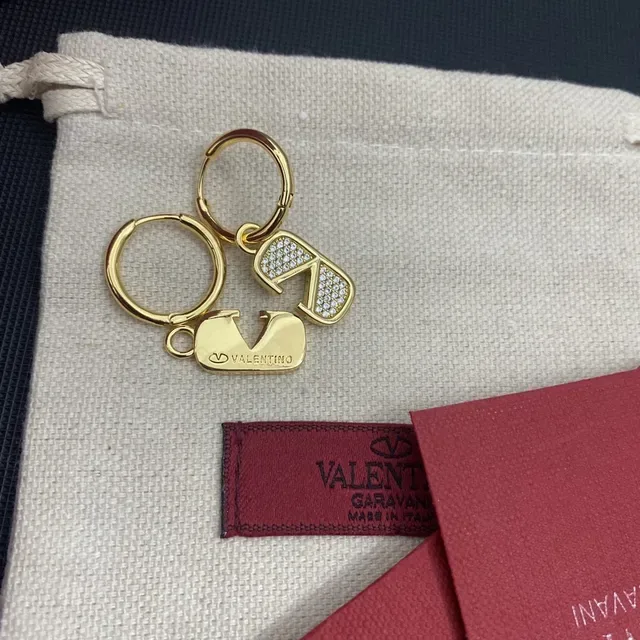 Gold-Tone Crystal V-Shaped Hoop Dangle Earrings 4
