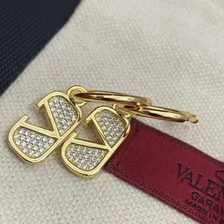 Gold-Tone Crystal V-Shaped Hoop Dangle Earrings 5