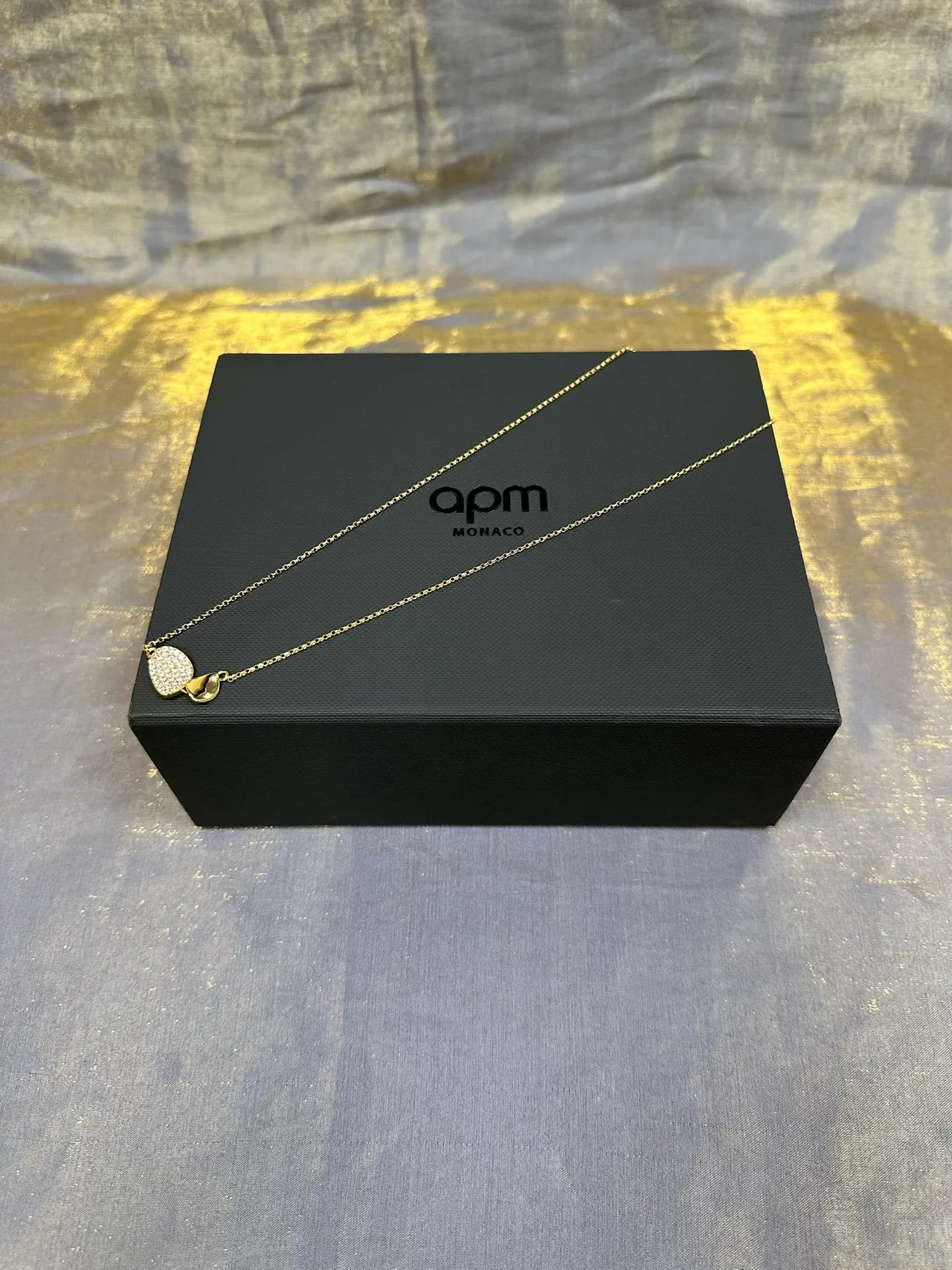 Gold-Tone Dual Teardrop Pavé and Polished Pendant Necklace 6