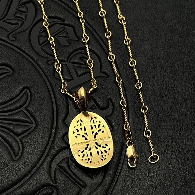 Collier pendentif en croix de filigrane cristal doré 6