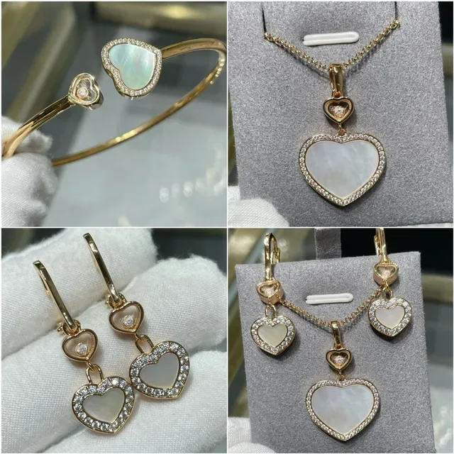 Gold-Tone Heart Enamel Pavé Bracelet 9