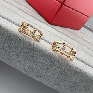 Gold-Tone Pavé Crystal Openwork Heart Motif Rings