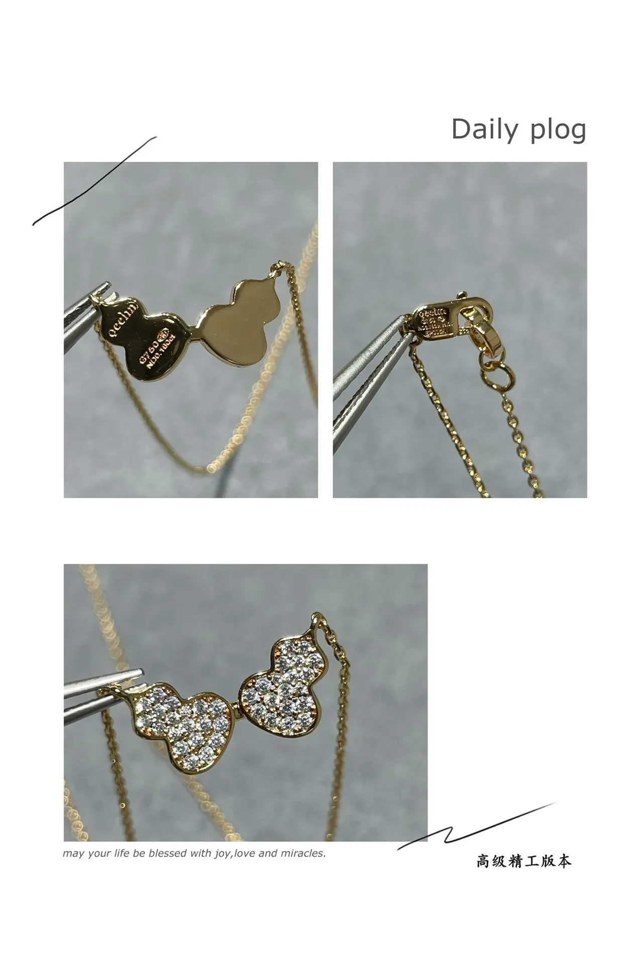 Gold-Tone Pavé Double-Heart Pendant Necklace 3