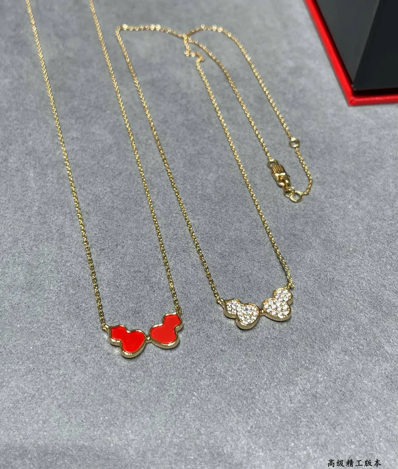 Gold-Tone Pavé Double-Heart Pendant Necklace 4