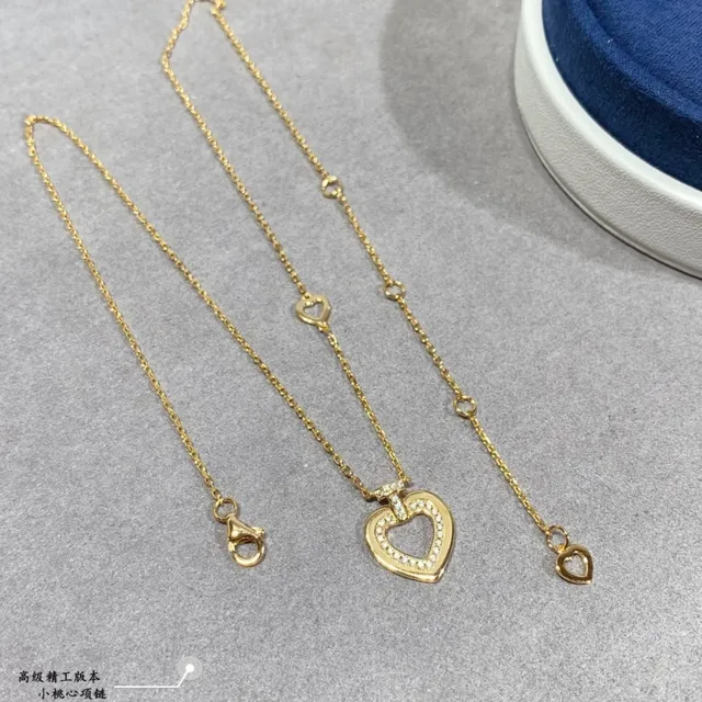 Gold-Tone Pavé Open Heart Pendant Necklace 5