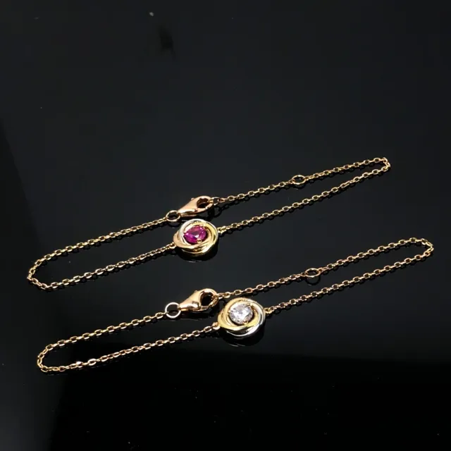 Gold-Tone Single-Stone Swirl Pendant Necklaces 2