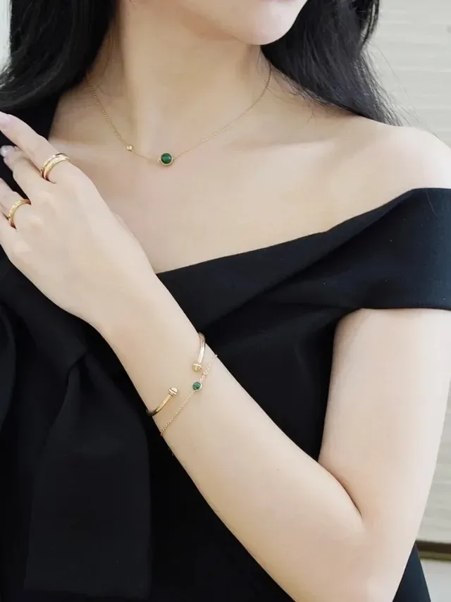 Gold-Tone Stackable Gemstone and Diamond Accent Chain Bracelets 3