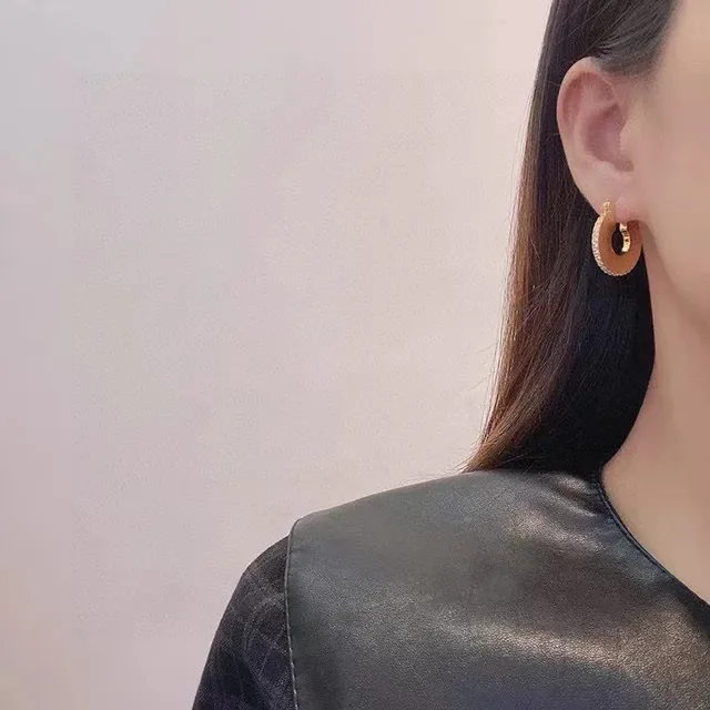 Gold-Tone Textured-Edge Hoop Earrings 4