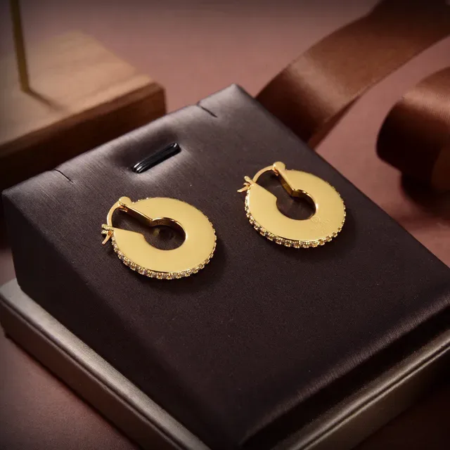 Gold-Tone Textured-Edge Hoop Earrings 6