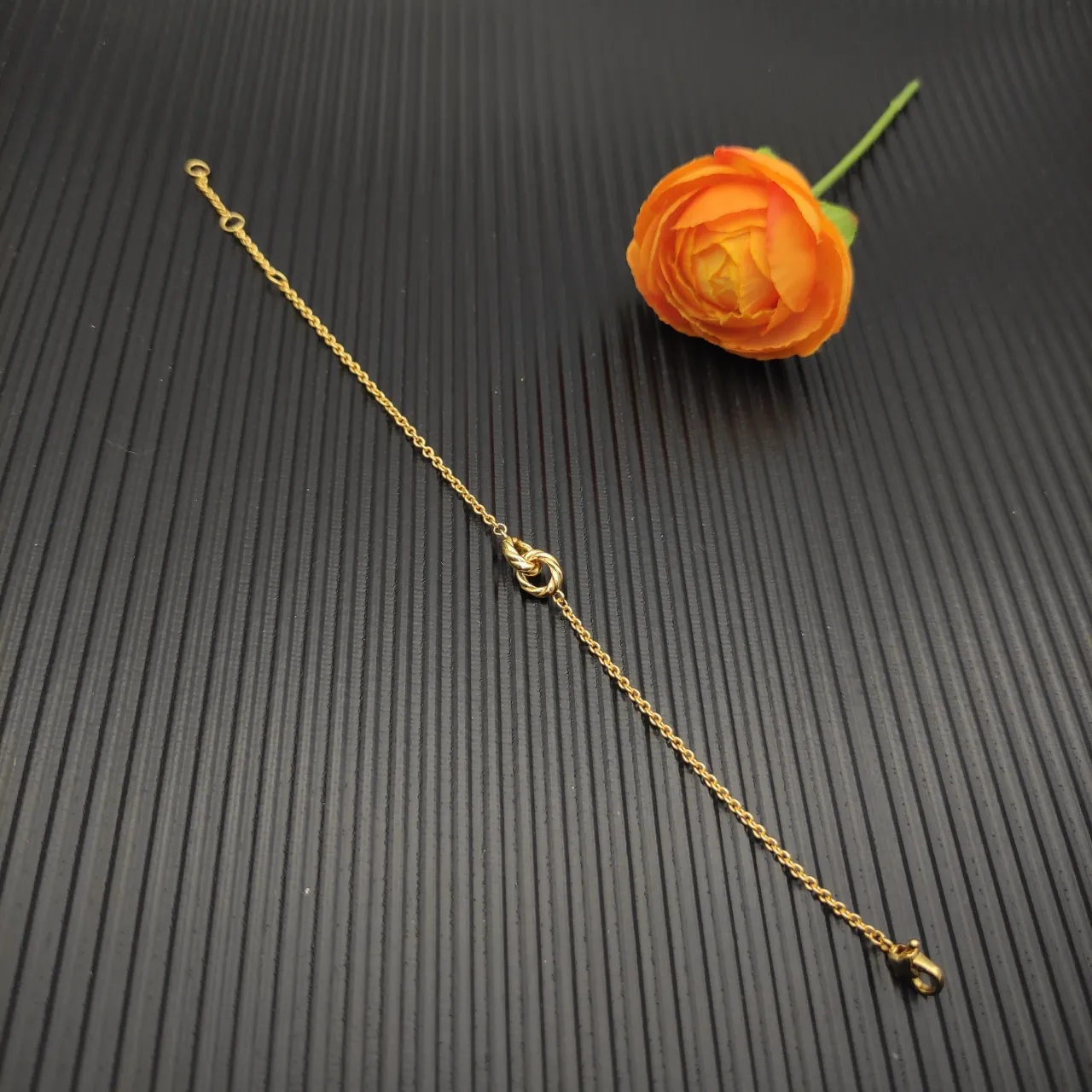 Gold Twisted Rope Chain Knot Bracelet 7