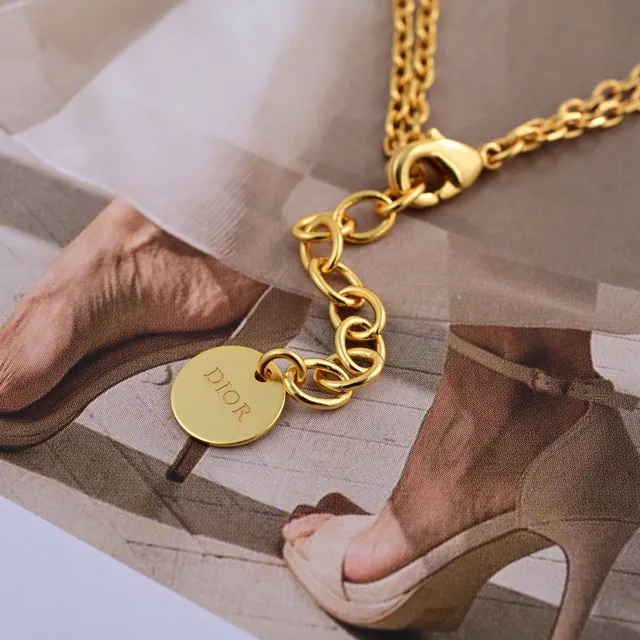 Gold White Layered Sea-Themed Charms Necklace 5