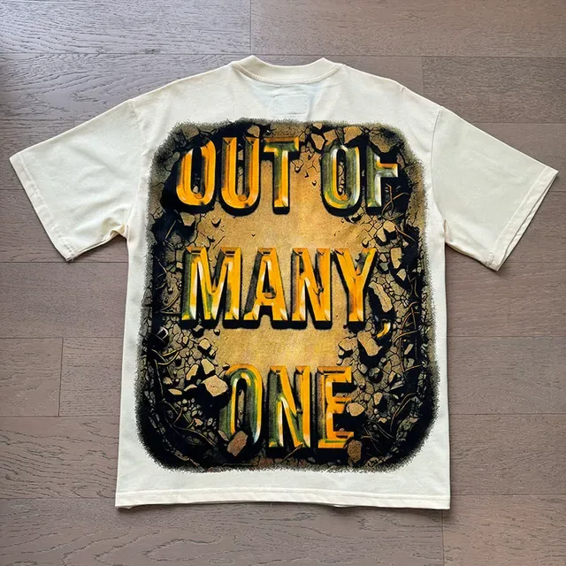 Graphic-Print Oversized Double-Sided Distressed T-Shirt 7