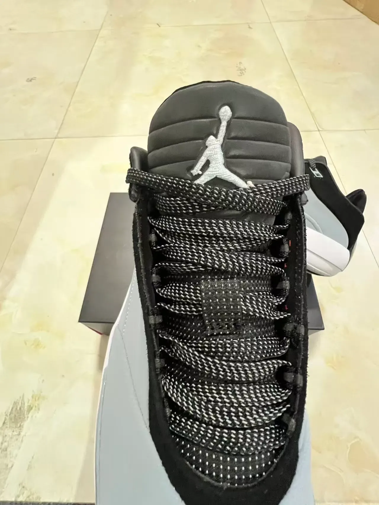 Gray and Black Laceless Molded Upper Sneaker 4