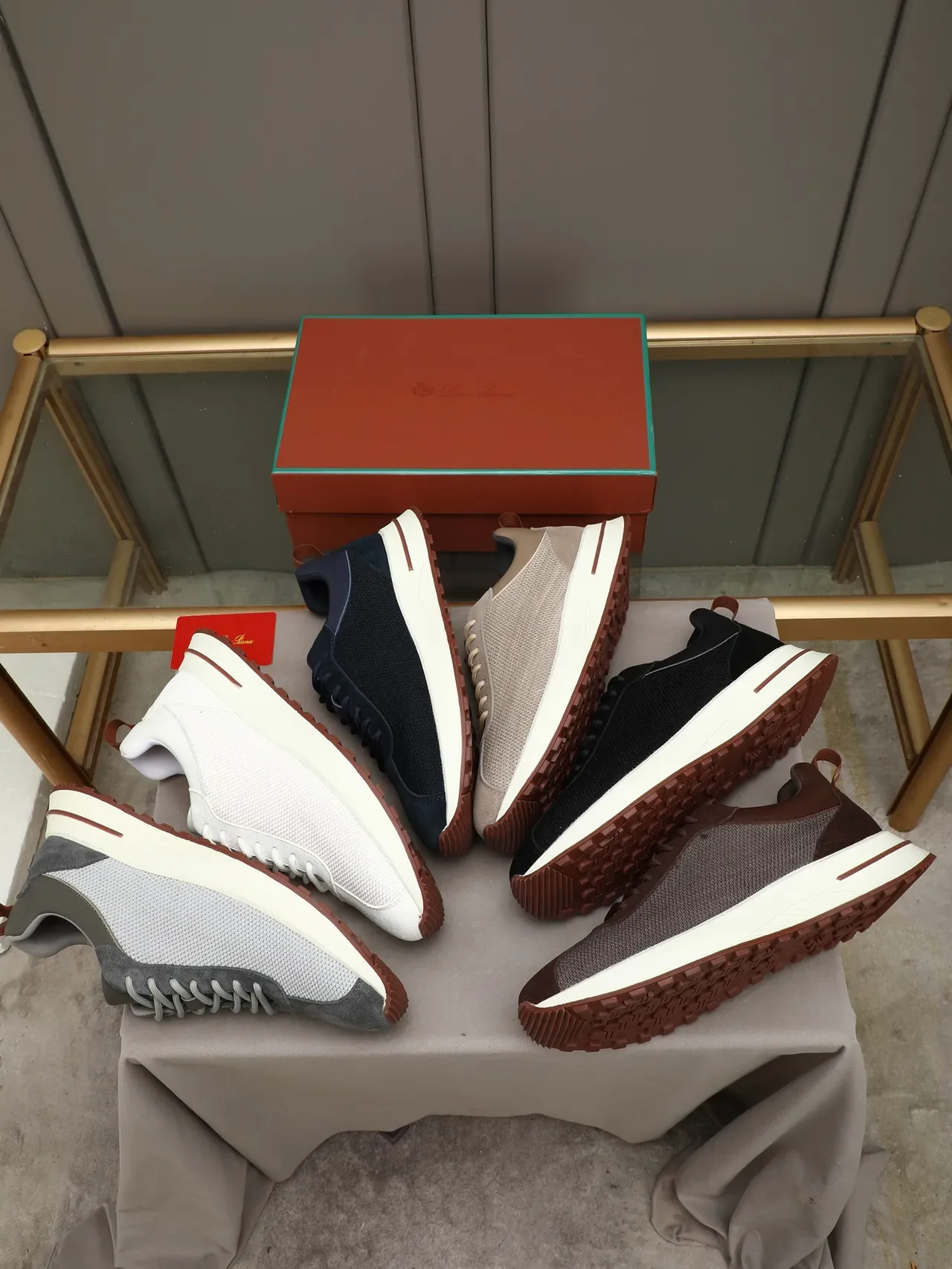 Gray and Brown Mesh-Suede Lifestyle Sneaker 2