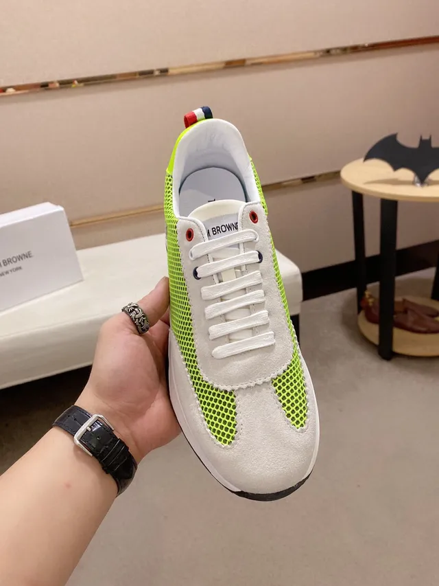 Gray and Lime Green Mesh-Suede Hybrid Low-Top Sneaker 2