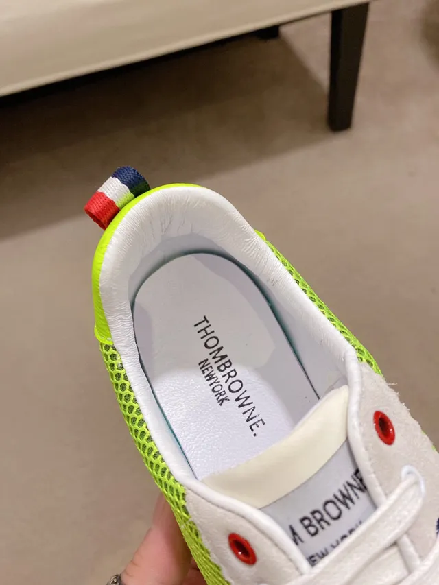 Gray and Lime Green Mesh-Suede Hybrid Low-Top Sneaker 6