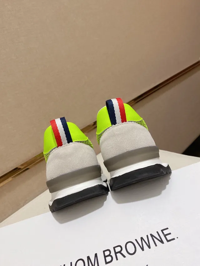 Gray and Lime Green Mesh-Suede Hybrid Low-Top Sneaker 8