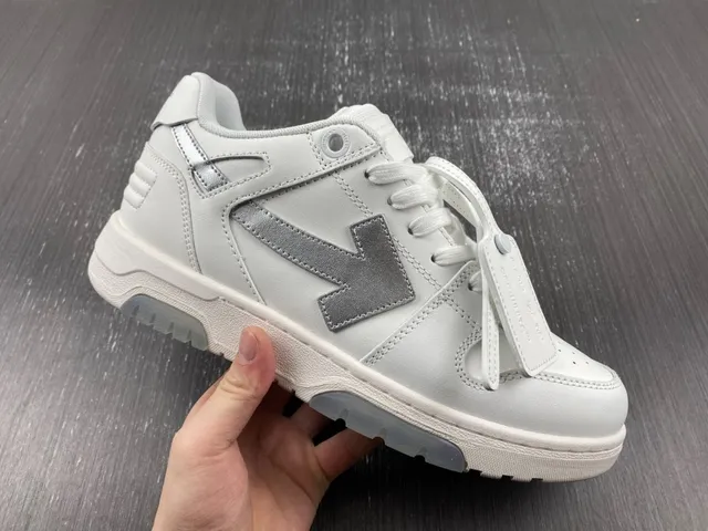 Gray and Silver Arrow Logo Lifestyle Sneakers 13