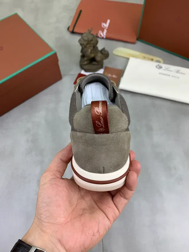 Gray and Taupe Mesh-Suede Hybrid Lifestyle Sneaker 3