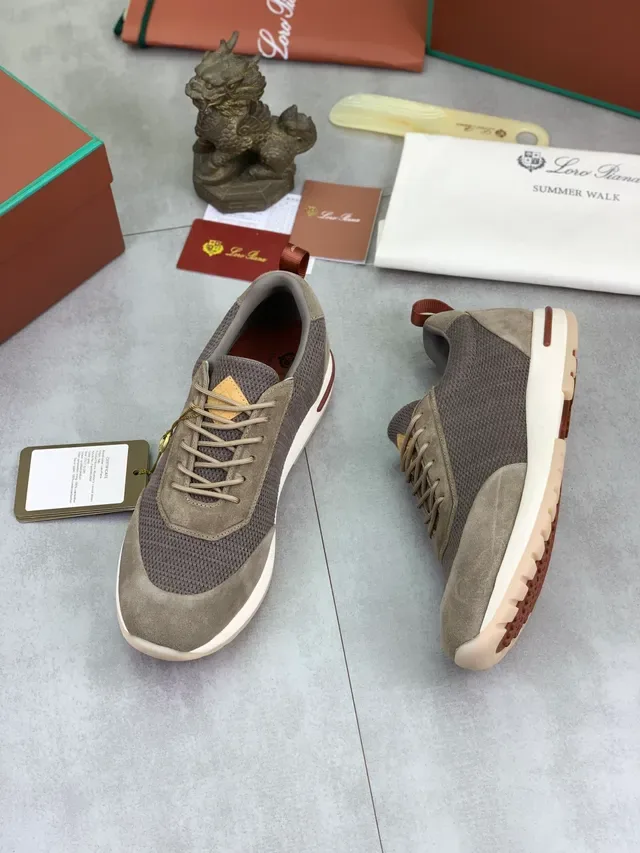 Gray and Taupe Mesh-Suede Hybrid Lifestyle Sneaker 5