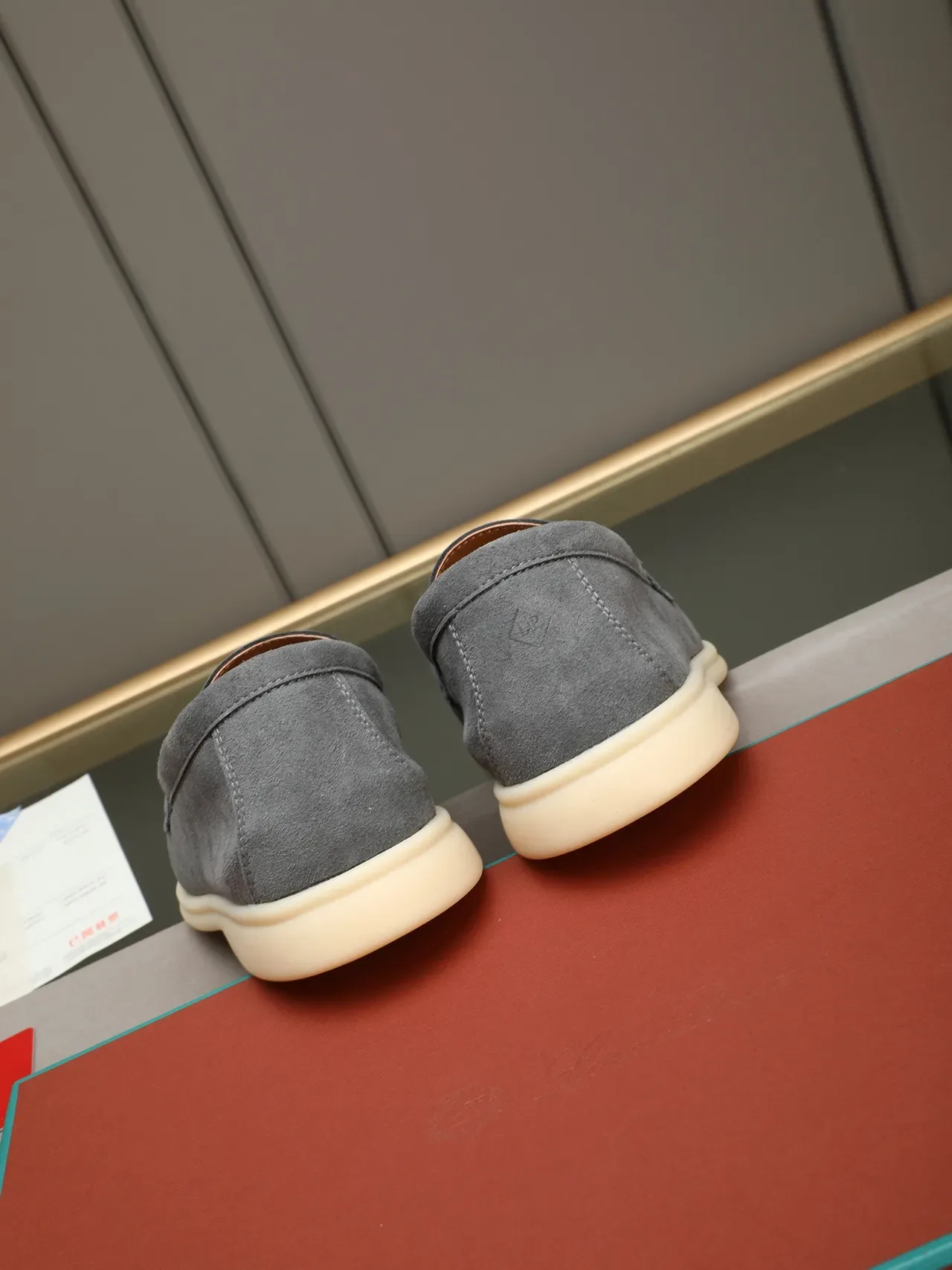 Gray Suede Tasseled Strap Loafer 3