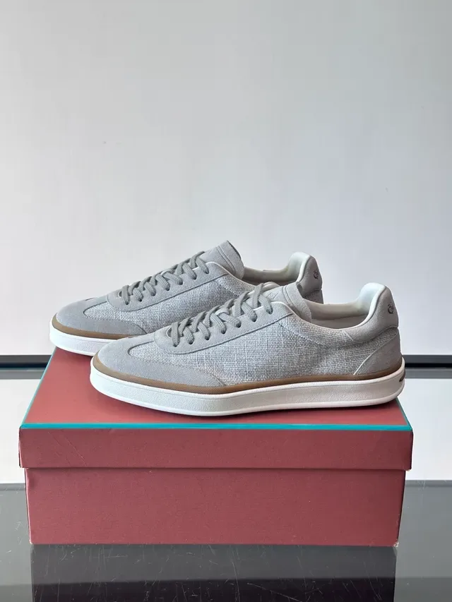 Gray Textured Low-Top Lifestyle Sneakers 5