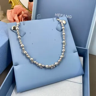 HEFANG Collier perles et accent de cristal