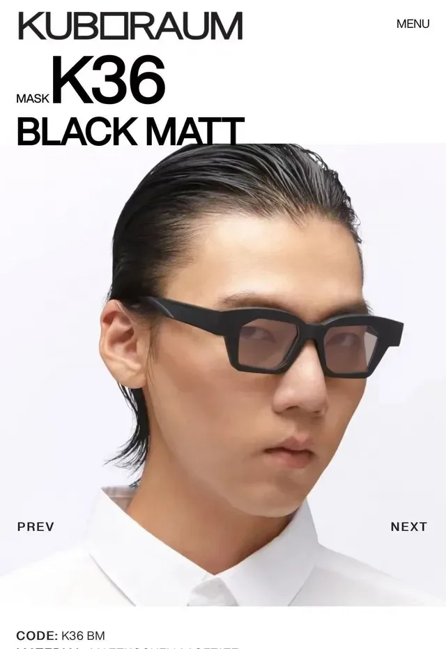 KUBORAUM K36 Black Shine Sunglasses 7