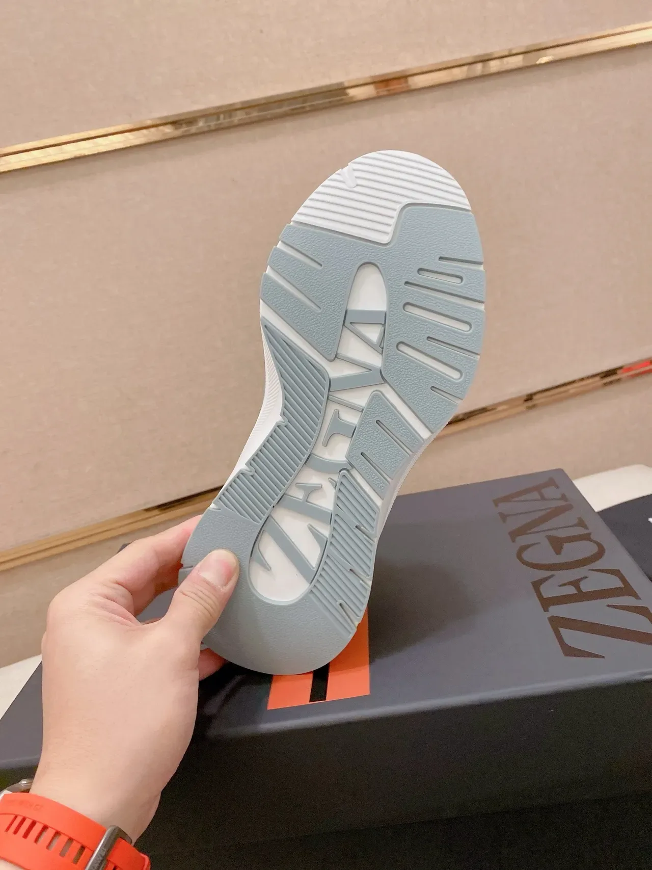 Light Gray Suede and Leather Lifestyle Sneaker 9