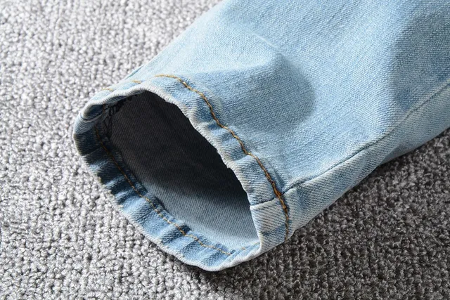 Light-Wash Distressed Slim-Fit Jeans 2