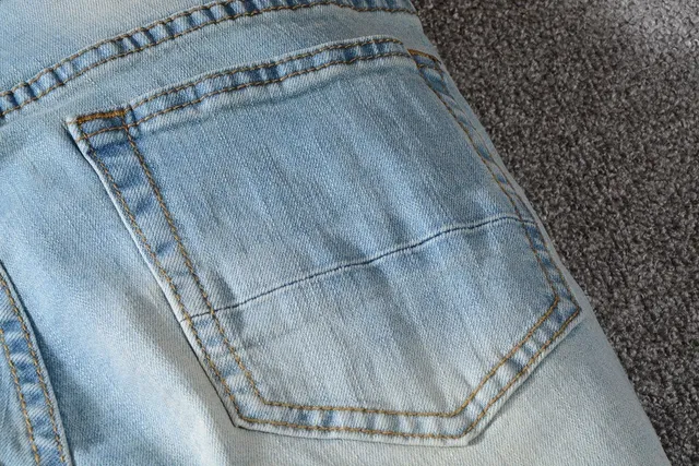 Light-Wash Distressed Slim-Fit Jeans 4