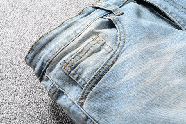 Light-Wash Distressed Slim-Fit Jeans 8
