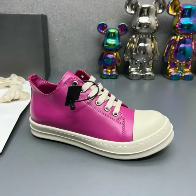 Magenta and Cream Two-Tone Low-Top Sneakers 2