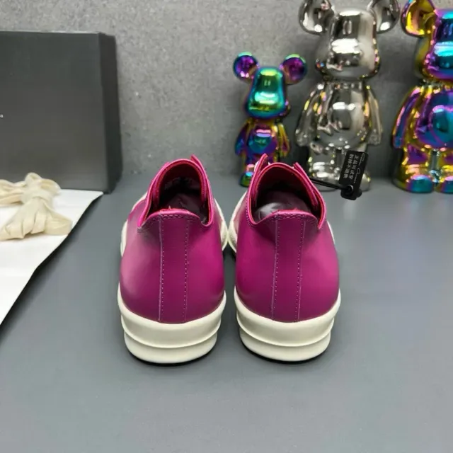 Magenta and Cream Two-Tone Low-Top Sneakers 3